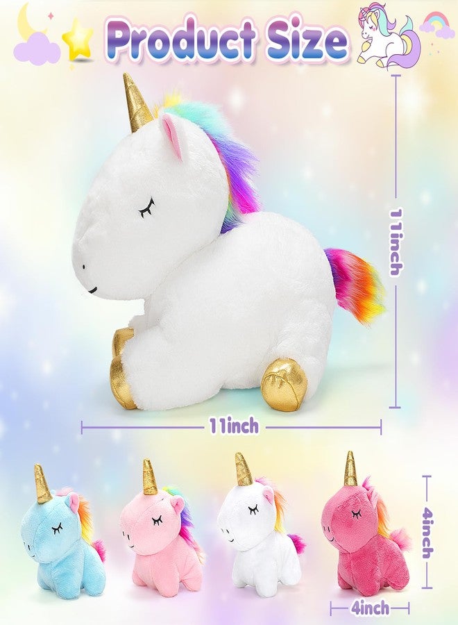 KIZZYEA Toys for Girls Ages 0 1 2 3 4 5 6 7 8+ Years, Unicorn Plush Toys Set, Soft Unicorn Mommy Stuffed Animal with 4 Baby Unicorns in Her Tummy, Birthday for Baby, Toddler, Kids - Image 3